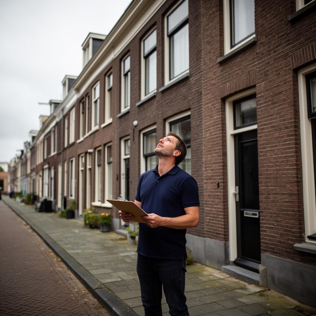 Onafhankelijke bouwkundig inspecteur bij een Nederlandse woning